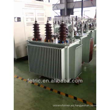 Trifásico inmerso en aceite 50HZ a 60HZ baja pérdida de cobre bobinado 5mva 35 / 10.5kv transformador